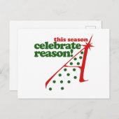 Atheist Holiday Season Feiertagspostkarte (Vorne/Hinten)