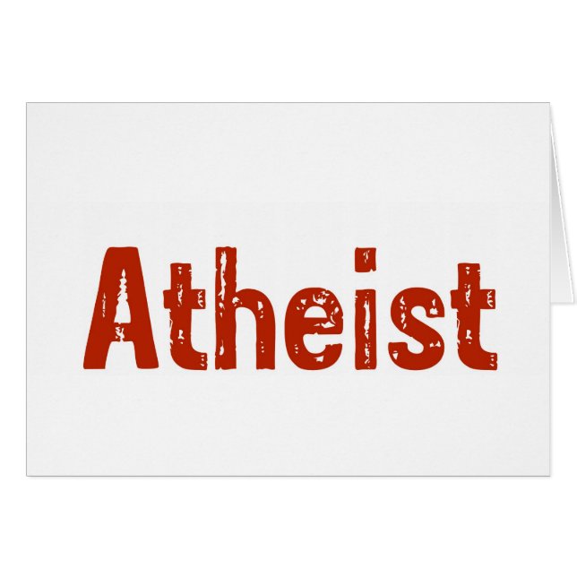 Atheist im Rot (Vorderseite (Horizontal))