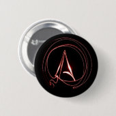 Atheist im Rot Button (Vorne & Hinten)