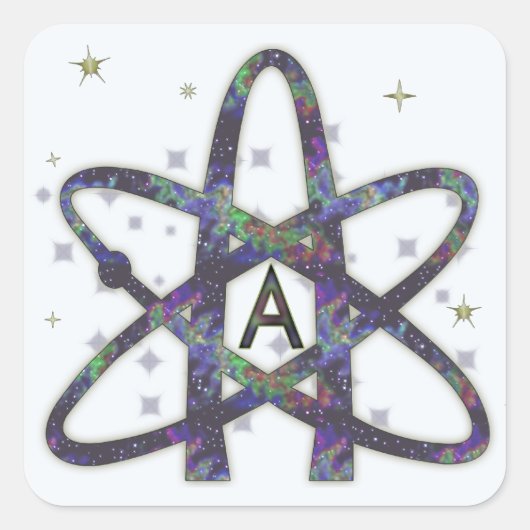 Atheist in den Outer Space Stickers (Vorderseite)