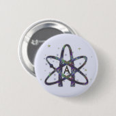 Atheist in Weltraum Button-Zurück Knopf Button (Vorne & Hinten)