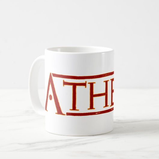 Atheist Kaffeetasse (Vorderseite Links)