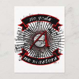 Atheist keine Götter, keine Meister Postkarte