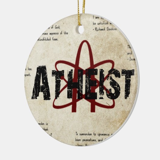 Atheist Keramik Ornament (Links)