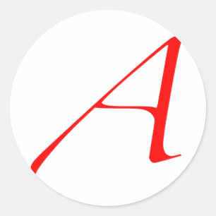 Atheist-Logo "A" Runder Aufkleber