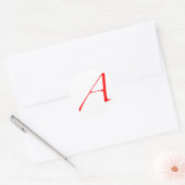 Atheist-Logo "A" Runder Aufkleber (Umschlag)
