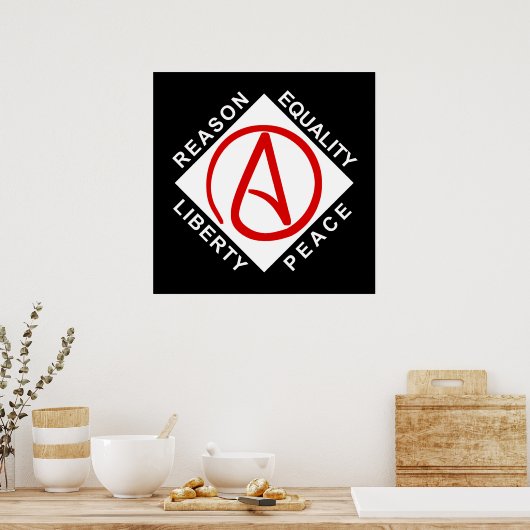 Atheist Logo-Poster Poster (Küche)