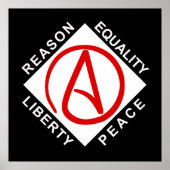 Atheist Logo-Poster Poster (Vorne)