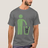Atheist Minimalistisch wegwerfen religiös grüner T T-Shirt (Vorderseite)
