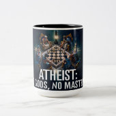 Atheist: No Gods, No Masters Coffee Mug Zweifarbige Tasse (Mittel)