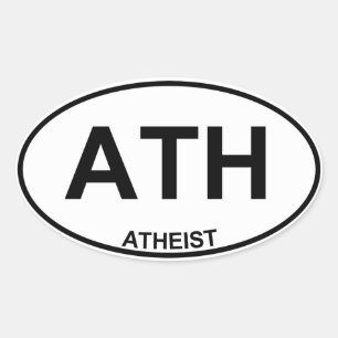 Atheist Ovaler Aufkleber