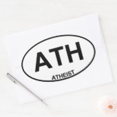 Atheist Ovaler Aufkleber (Umschlag)