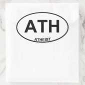 Atheist Ovaler Aufkleber (Tasche)
