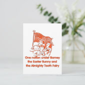 Atheist Pledge Postkarte (Stehend Vorderseite)