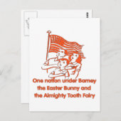 Atheist Pledge Postkarte (Vorne/Hinten)