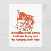 Atheist Pledge Postkarte (Vorderseite)