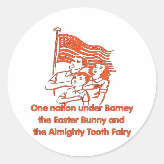 Atheist Pledge Runder Aufkleber (Vorderseite)