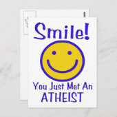 Atheist Postkarte (Vorne/Hinten)