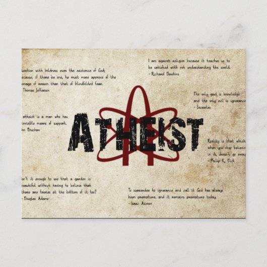 Atheist Postkarte (Vorderseite)