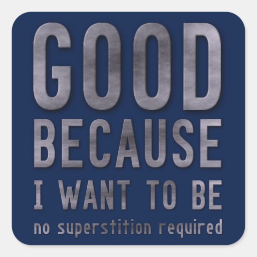 Atheist Quadratischer Aufkleber (Vorderseite)