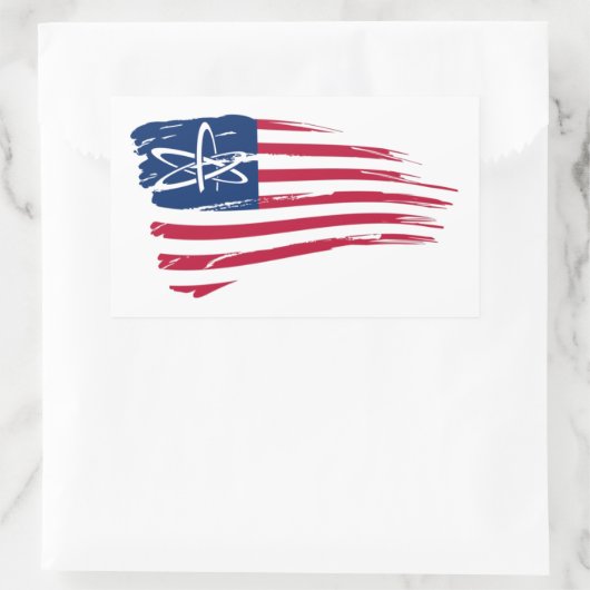 Atheist Rechteckiger Aufkleber (Tasche)