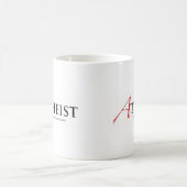 Atheist (Scharlachrot Buchstabe-) Kaffeetasse (Mittel)