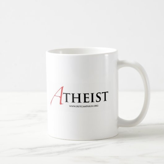 Atheist (Scharlachrot Buchstabe-) Kaffeetasse (Rechts)