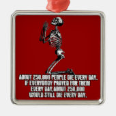 Atheist Silbernes Ornament (Vorne)