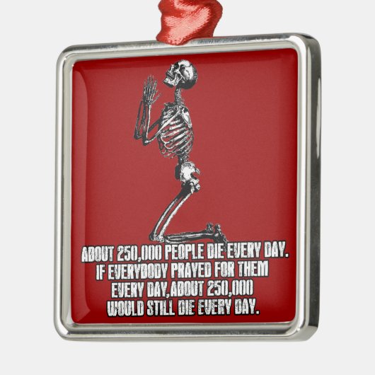 Atheist Silbernes Ornament (Links)