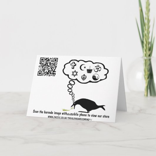 Atheist Spaß Karte (Rückseite)