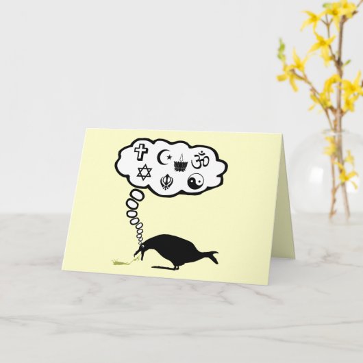 Atheist Spaß Karte (Gelbe Blume)