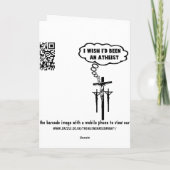 Atheist Spaß Karte (Rückseite)