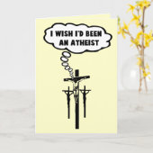 Atheist Spaß Karte (Gelbe Blume)