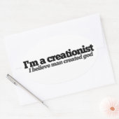 Atheist Spaß Ovaler Aufkleber (Umschlag)