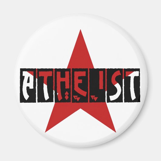Atheist Star Magnet (Vorne)