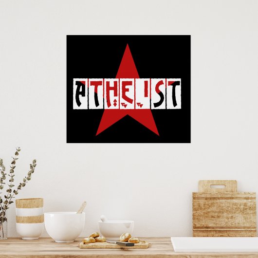 Atheist Star Poster (Küche)