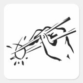 Atheist Sushi! (ichthys) Quadratischer Aufkleber (Vorderseite)