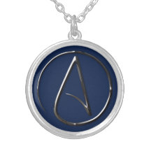 Atheist Symbol Black Metal Silver plattierte Kette