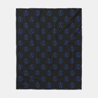 Atheist-Symbol: blau auf schwarz