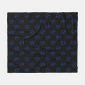 Atheist-Symbol: blau auf schwarz Fleecedecke (Vorderseite (Horizontal))