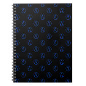 Atheist-Symbol: blau auf schwarz Notizblock (Vorderseite)