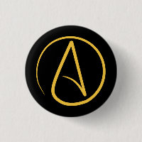 Atheist-Symbol: gelb auf schwarz