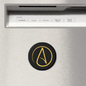 Atheist-Symbol: gelb auf schwarz Magnet (In Situ (Geschirrspüler))