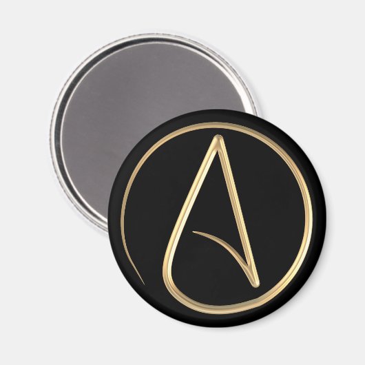 Atheist Symbol Magnet (Vorderseite/Rückseite)