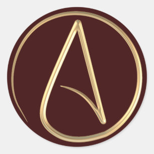 Atheist Symbol Runder Aufkleber