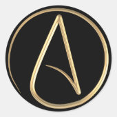 Atheist Symbol Runder Aufkleber (Vorderseite)