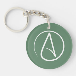 Atheist-Symbol: Weiß auf Weiß Schlüsselanhänger