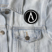 Atheist Symbol White Button (Beispiel)