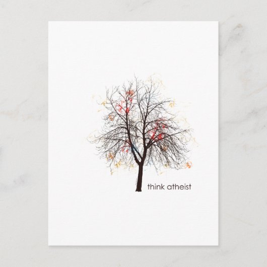 Atheist Tree Postkarte (Vorderseite)