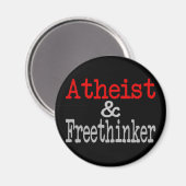 Atheist und Freethinker Magnet (Vorderseite/Rückseite)